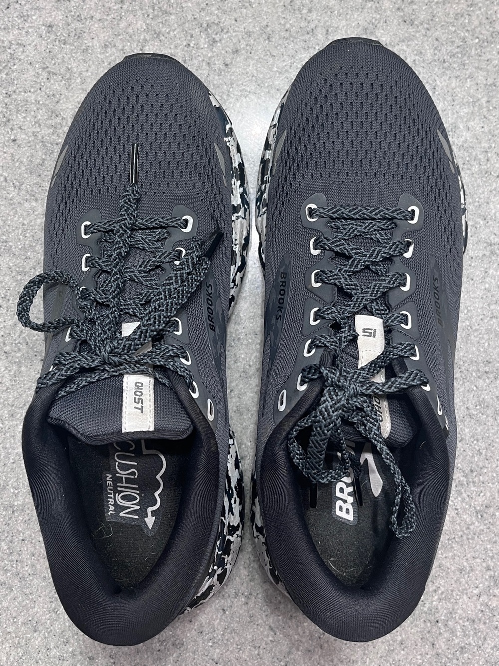 Brooks Black and White Running Sneakers